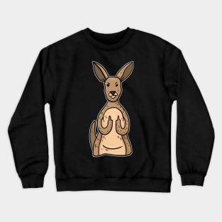 Grumpy Kangaroo Holding Middle finger funny gift Crewneck Sweatshirt